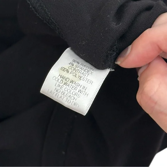 Olivia Moon Black Women's Cold Shoulder Top Flutter Sleeves - Size Medium - Picture 4 of 5